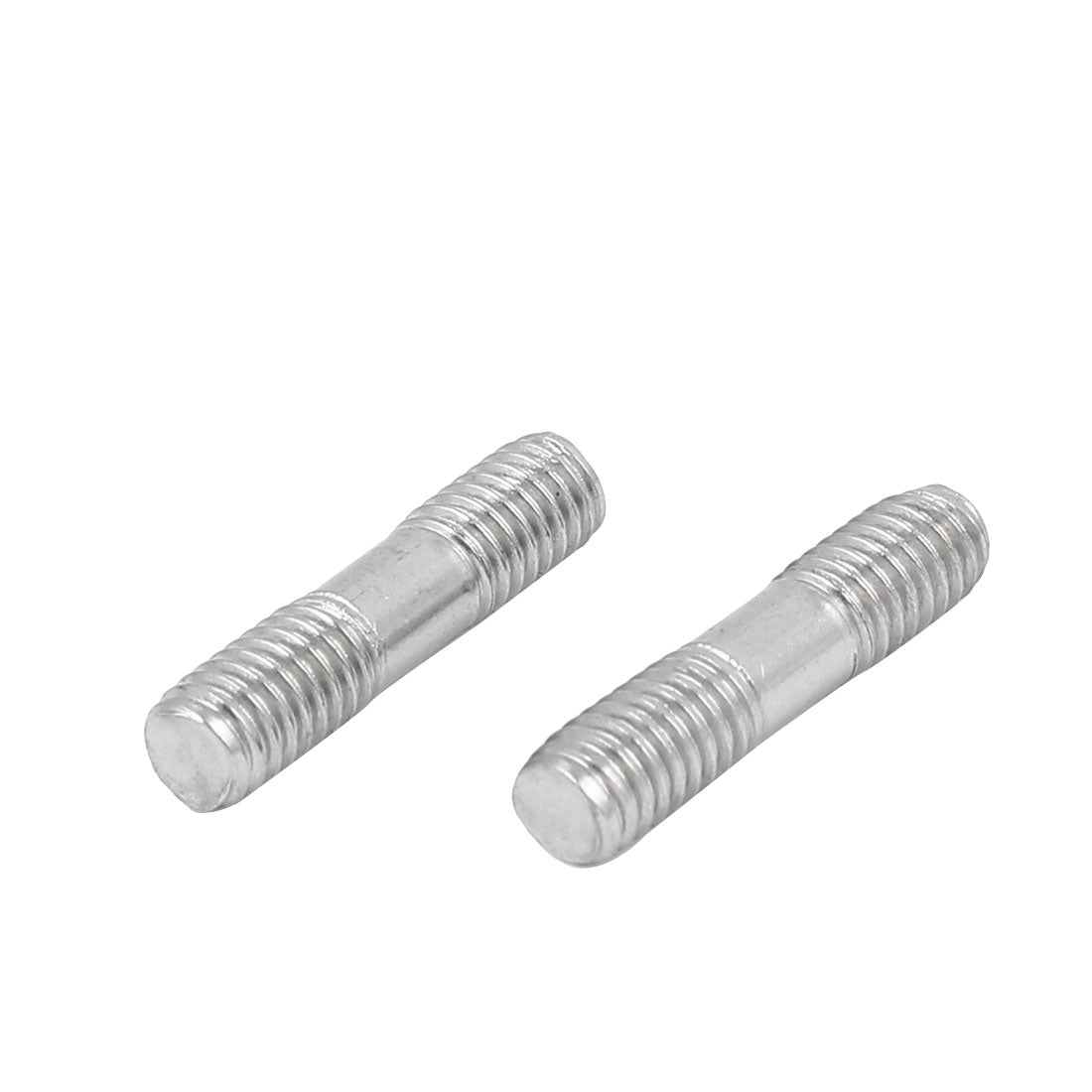 uxcell Uxcell 50 Stück Doppelend Gewindestift Schraube M6x25mm aus 304 Edelstahl