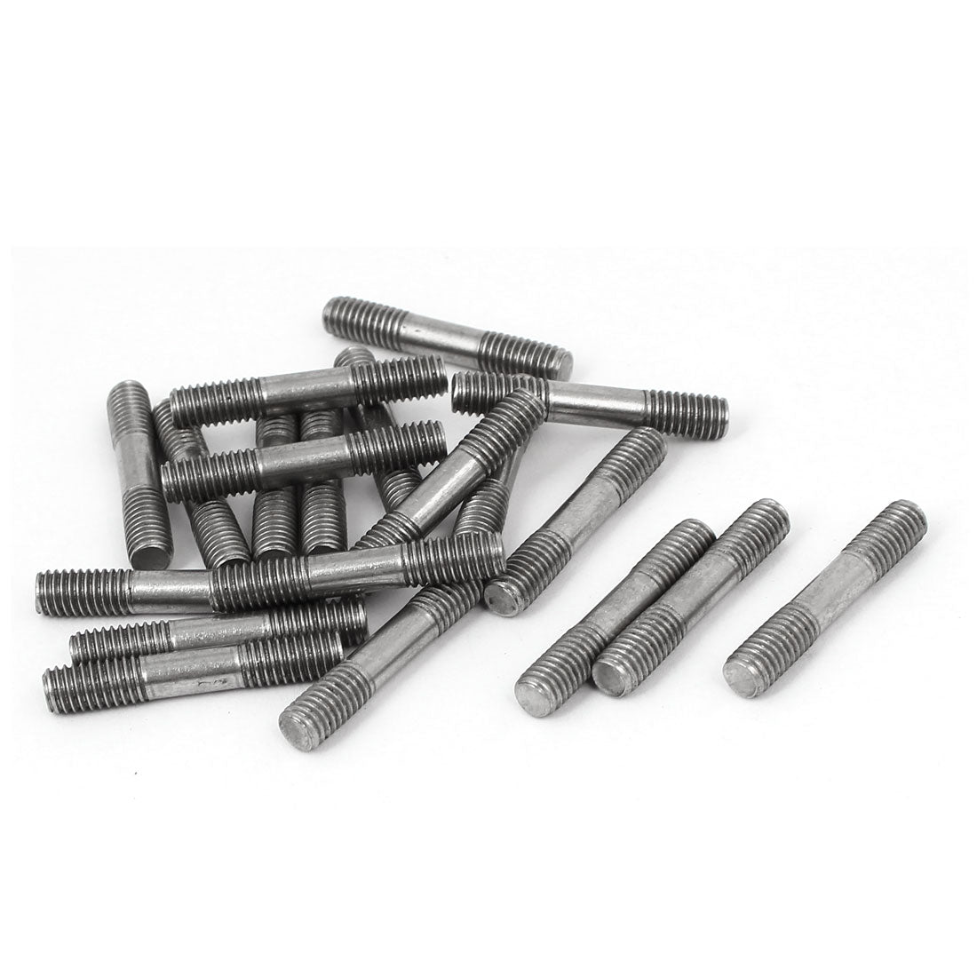 uxcell Uxcell M6x35mm 304 Stainless Steel Double End Threaded Stud Screw Bolt 20pcs