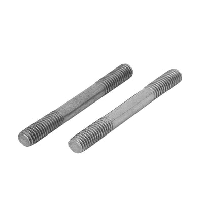 Harfington Uxcell M6x55mm 304 Stainless Steel Double End Threaded Stud Screw Bolt 10pcs