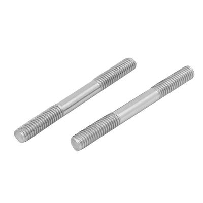 Harfington Uxcell M6x60mm 304 Stainless Steel Double End Threaded Stud Screw Bolt 10pcs