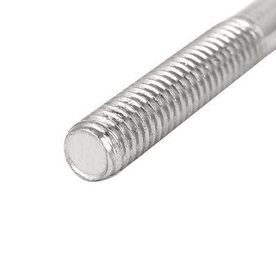 Harfington Uxcell M6x110mm 304 Stainless Steel Double End Threaded Stud Screw Bolt 5pcs