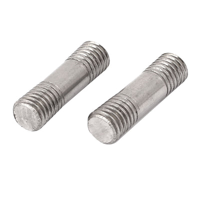 Harfington Uxcell 304 Stainless Steel Double End Thread Tight Adjustable Push Rod Stud M10x35mm 10pcs