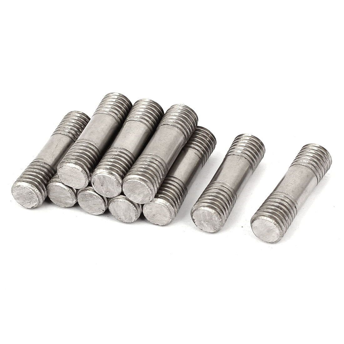 uxcell Uxcell 304 Stainless Steel Double End Thread Tight Adjustable Push Rod Stud M10x35mm 10pcs