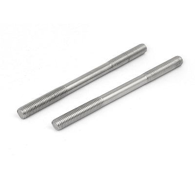 Harfington Uxcell 304 Stainless Steel Double End Thread Tight Adjustable Push Rod Stud M10x145mm 5pcs