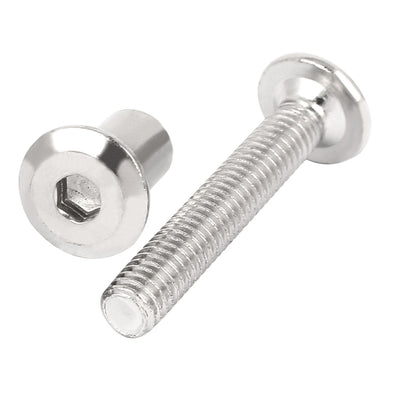 Harfington Uxcell M6 x 35mm Hex Socket Head Barrel Nut Countersunk Screw Bolt Fasteners 10 Sets