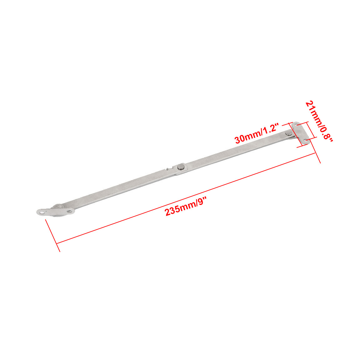 uxcell Uxcell 1Pair Furniture Cupboard  Rotatable Folding Lid Support Hinge Silver Tone