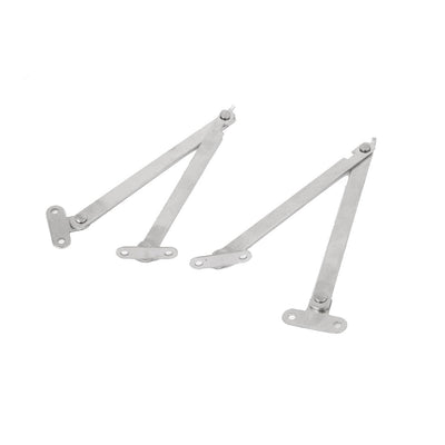 Harfington Uxcell 1Pair Furniture Cupboard  Rotatable Folding Lid Support Hinge Silver Tone