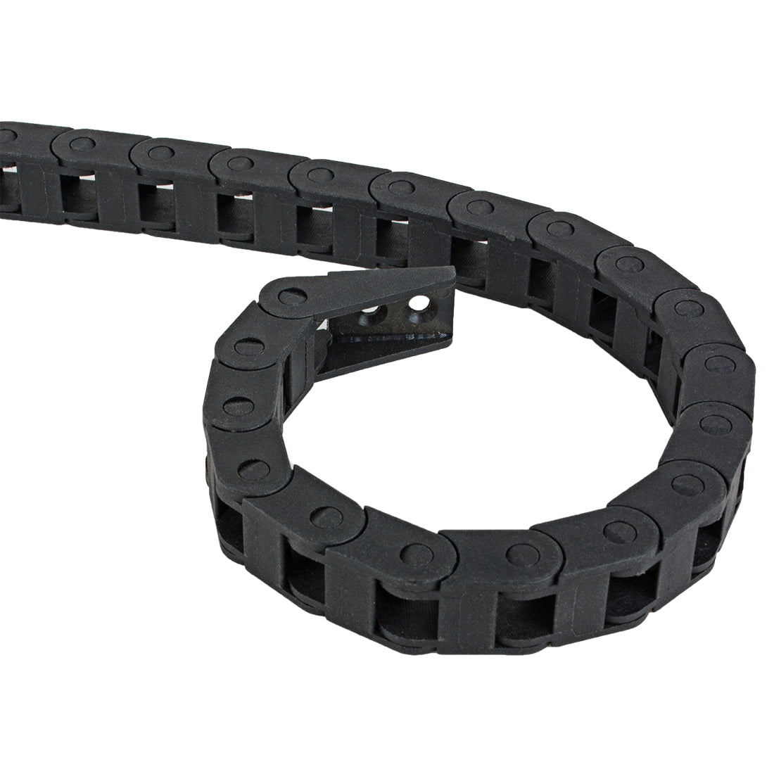 uxcell Uxcell R15 7mm x 7mm Internal Size Black Plastic Cable Wire Carrier Drag Chain 1M Length for CNC