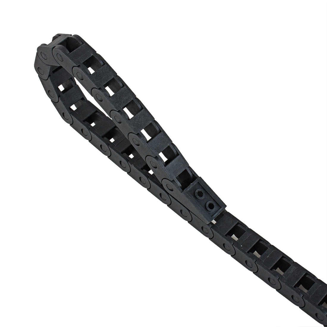 uxcell Uxcell R15 7mm x 7mm Internal Size Black Plastic Cable Wire Carrier Drag Chain 1M Length for CNC