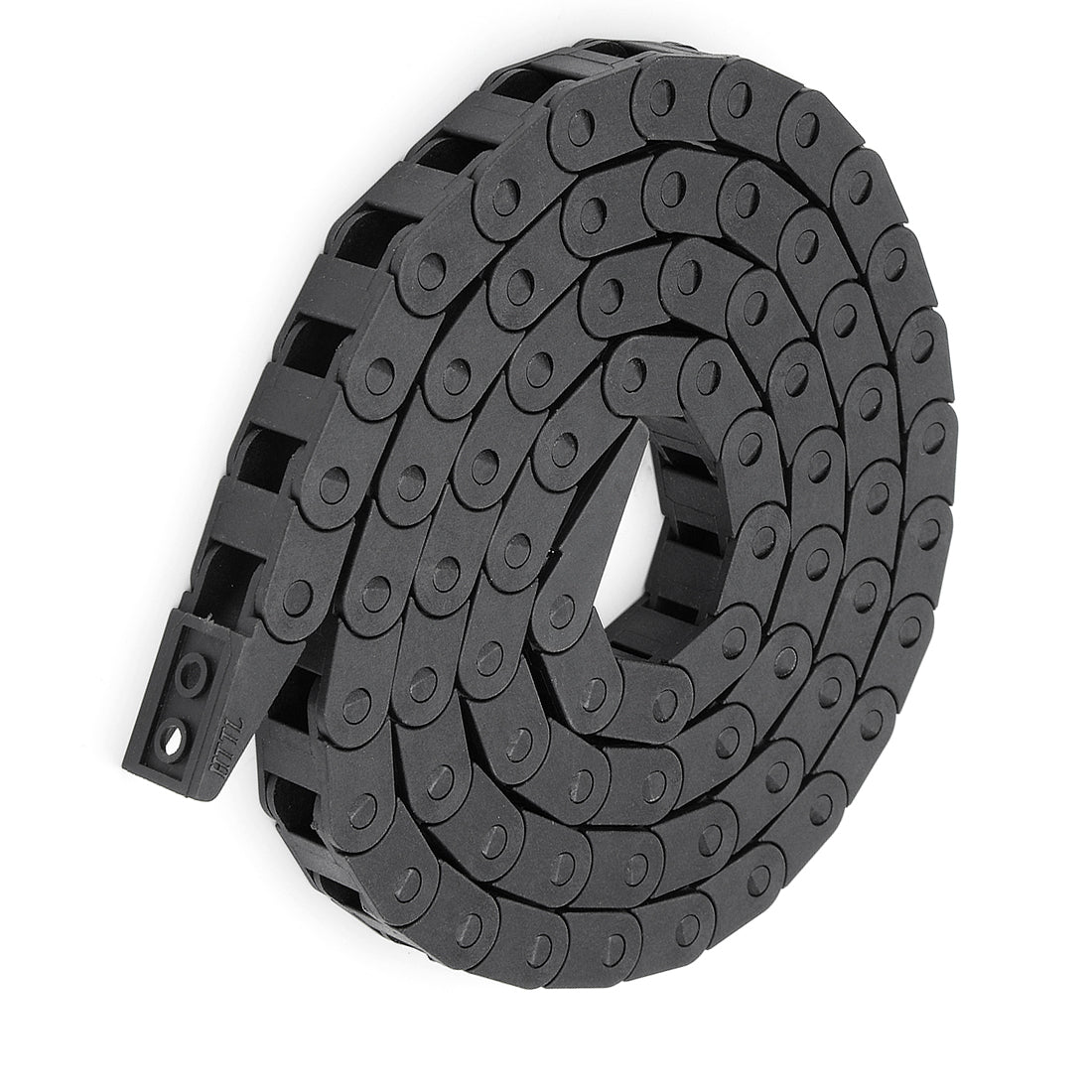 uxcell Uxcell R15 7mm x 7mm Internal Size Black Plastic Cable Wire Carrier Drag Chain 1M Length for CNC