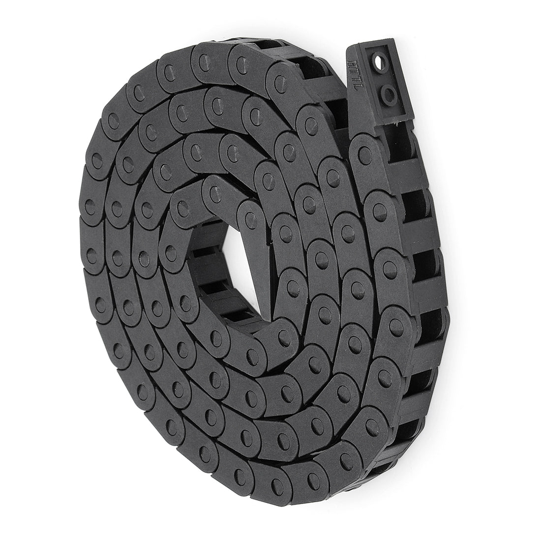 uxcell Uxcell R15 7mm x 7mm Internal Size Black Plastic Cable Wire Carrier Drag Chain 1M Length for CNC