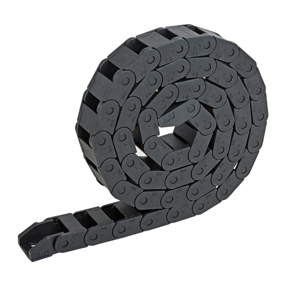 uxcell Uxcell R18 10mm x 15mm Black Plastic Cable Wire Carrier Drag Chain 1M Length for CNC