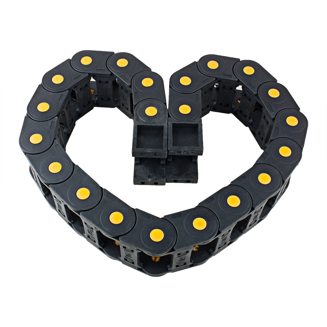 uxcell Uxcell R55 25mm x 50mm Black Plastic Open Type Cable Wire Carrier Drag Chain 1M Length for CNC