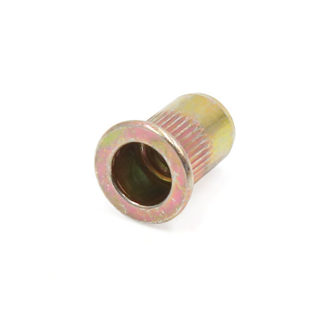 uxcell Uxcell 100 Pcs 1/4-20 Car Bronze Tone Zinc Coated Steel Thread Rivet Nut Insert Nutserts