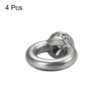 Harfington Uxcell M3 Thread Dia 304 Stainless Steel Ring Shape Lifting Eye Nut 4PCS