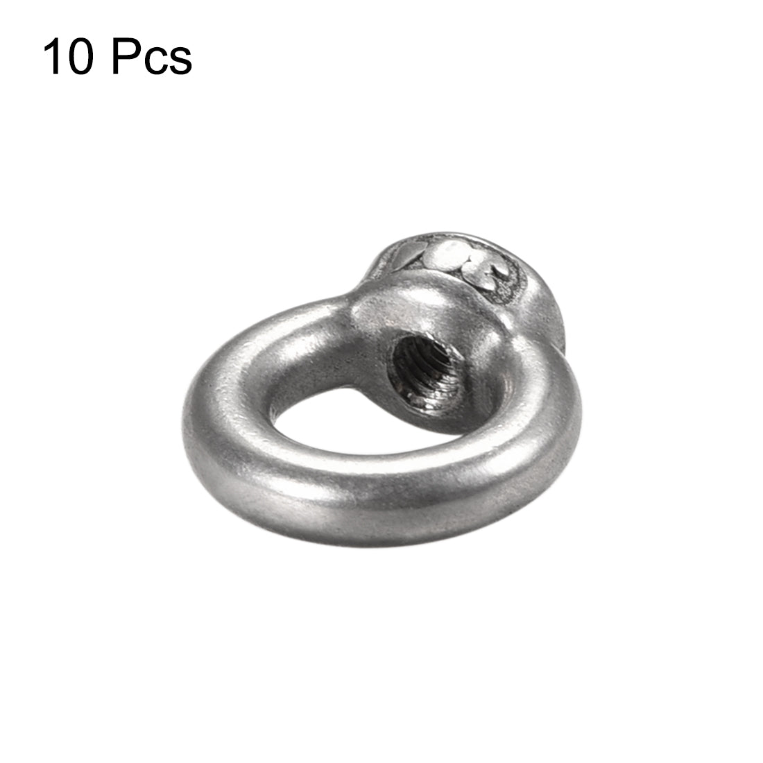 uxcell Uxcell M3 Thread Dia 304 Stainless Steel Ring Shape Eyed Bolt Lifting Eye Nut 10PCS