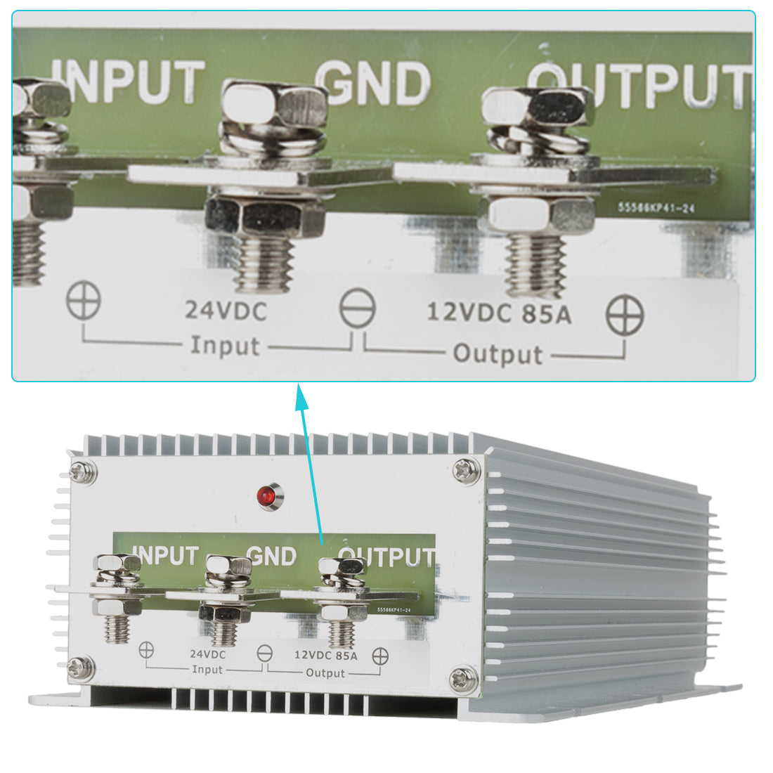 uxcell Uxcell Wasserdicht DC 24V Schritt-unten zum DC 12V 85A Hochleistung Konverter 1020W