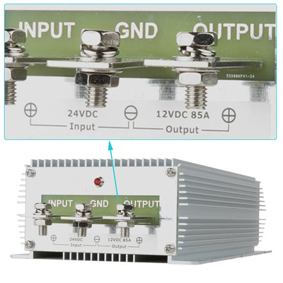 Harfington Uxcell Wasserdicht DC 24V Schritt-unten zum DC 12V 85A Hochleistung Konverter 1020W