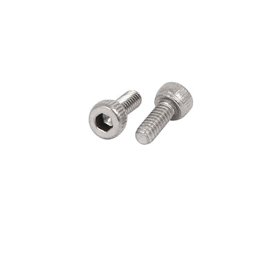 Harfington Uxcell 120pcs M2 x 5mm 0,4mm Gewindegang 304 Edelstahl Innensechskantschraube DIN912 DE de