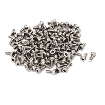 Harfington Uxcell 120pcs M2 x 5mm 0,4mm Gewindegang 304 Edelstahl Innensechskantschraube DIN912 DE de