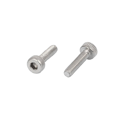 Harfington Uxcell M2 x 8mm 0.4mm Pitch 304 Stainless Steel Hex Socket Head Cap Screw DIN912 120pcs