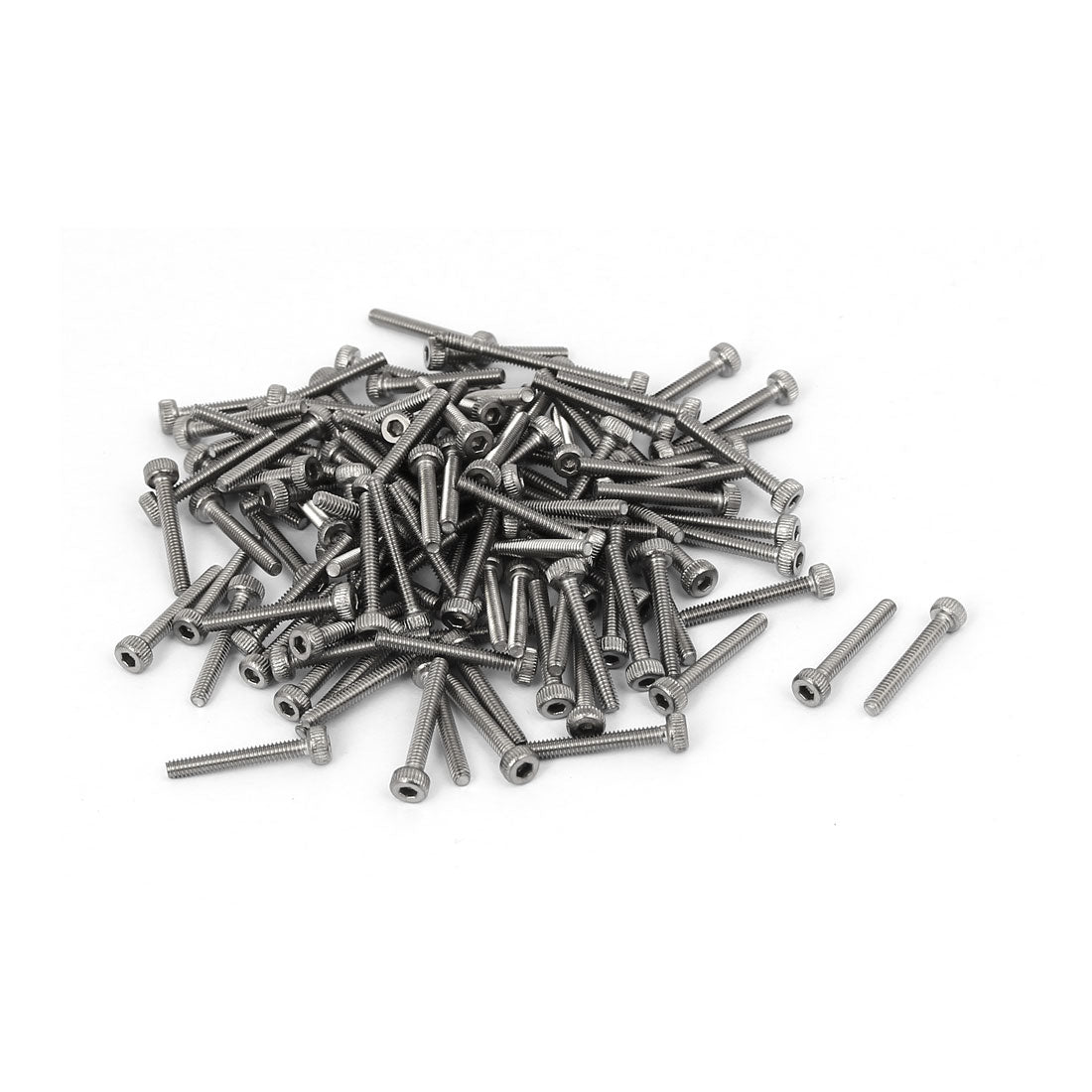 uxcell Uxcell M2x14mm 0.4mm Pitch 304 Stainless Steel Hex Socket Head Cap Screw DIN912 120pcs