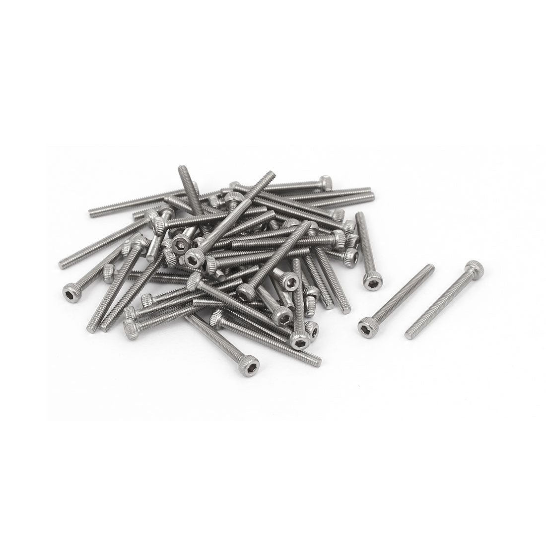 uxcell Uxcell 55pcs M2x20mm 0,4mm Gewindegang 304 Edelstahl Innensechskantschraube DIN912 DE de