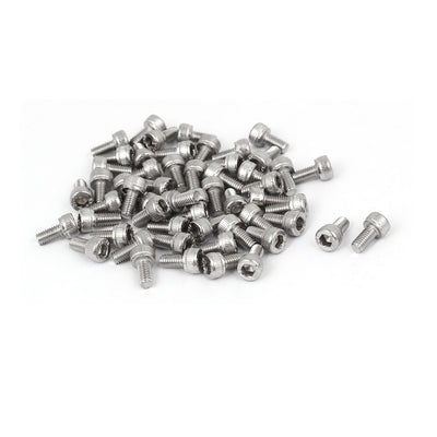 Harfington Uxcell 55pcs M3x6mm Gewinde 304 Edelstahl Innensechskantschraube Zylinder DIN912 DE de