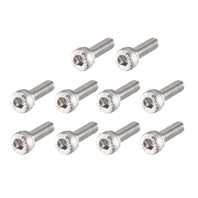 Harfington Uxcell M3x10mm Thread 304 Stainless Steel Hex Socket Head Cap Screw Bolt DIN912 55pcs