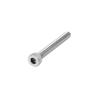 Harfington Uxcell M3x25mm Thread 304 Stainless Steel Hex Socket Head Cap Screw Bolt DIN912 55pcs