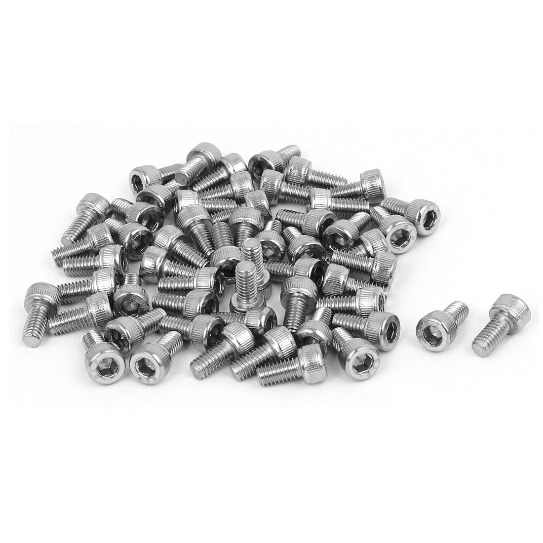 uxcell Uxcell 55pcs M4x8mm Gewinde 304 Edelstahl Innensechskantschraube Bolzen DIN912 DE de