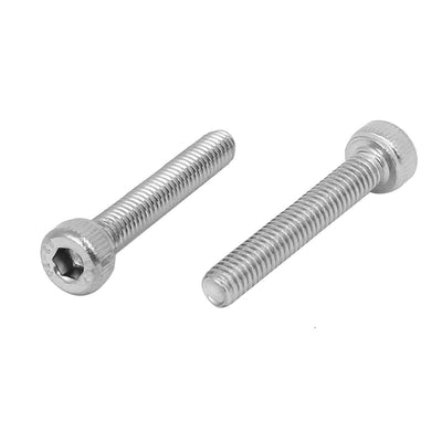 Harfington Uxcell M4x25mm Thread 304 Stainless Steel Hex Socket Head Cap Screw Bolt DIN912 80pcs