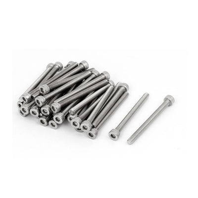 Harfington Uxcell M4x45mm Thread 304 Stainless Steel Hex Socket Head Cap Screw Bolt DIN912 35pcs