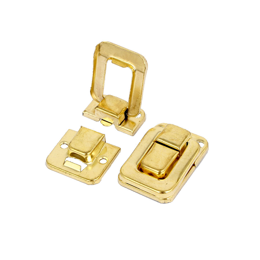 uxcell Uxcell Bags Wooden Case Iron Box Toggle Latch Hasp Lock Gold Tone 38mm Length 5pcs