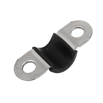 Harfington Uxcell 8mm U Clips EPDM Rubber Lined Mounting Brackets 5pcs for Pipe Tube Cable