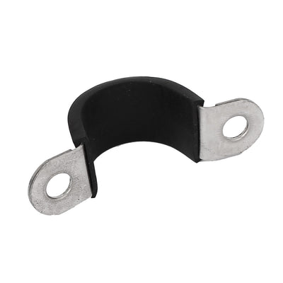 Harfington Uxcell Kabelschlauch Rohr Drahtklemmen 20mm EPDM Gummi ausgekleidete U-Clips Schwarz 5 Stck