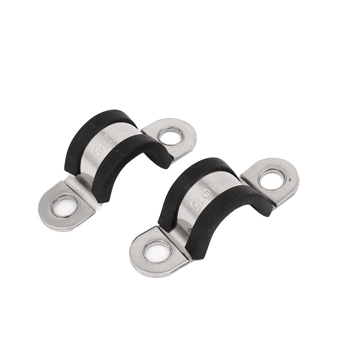 uxcell Uxcell 15mm U Clips EPDM Rubber Lined Mounting Brackets Clamps 5 Pcs