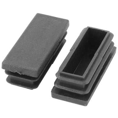 Harfington Uxcell Home Plastic Rectangle Floor Protecting Furniture Table Leg Tube Inserts Black 50 x 20mm 20pcs