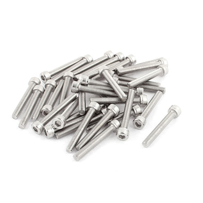 Harfington Uxcell 35pcs M5x35mm Gewinde 304 Edelstahl Innensechskantschraube Bolzen DIN912 DE de