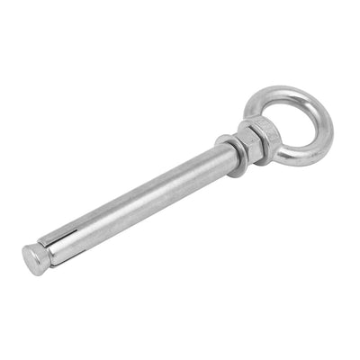 Harfington Uxcell M12x150mm 304 Stainless Steel Ring Lifting Sleeve Expansion Closed Hook Eye Bolt