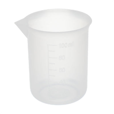 Harfington Uxcell Kitchen Lab 100mL Plastic Measuring Cup Jug Pour Spout Container