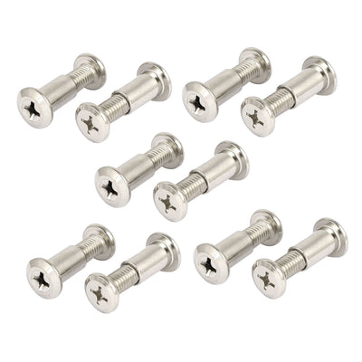 Harfington Uxcell 10Stk.M8x20mm Metall Kreuz Senkkopfschrauben Bolzen Dübel Eimer Muttern