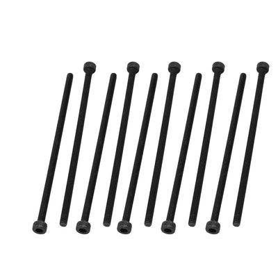 Harfington Uxcell 10pcs M3X75mm Vollgewinde Innensechskant Rändel Kopf Kappe Schraube Schwarz DE de