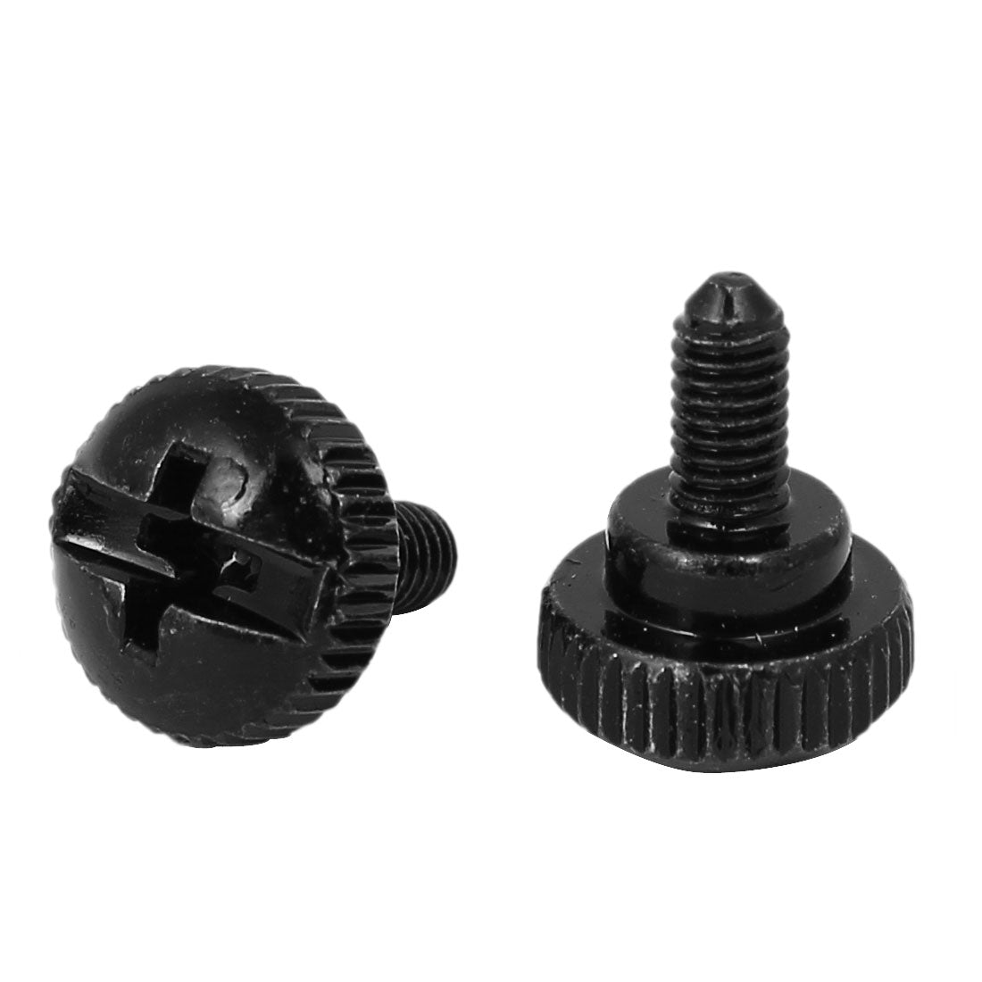 uxcell Uxcell Computer PC Case Black Zinc Plated Knurled Phillips Head Thumb Screw M3x6mm 40pcs