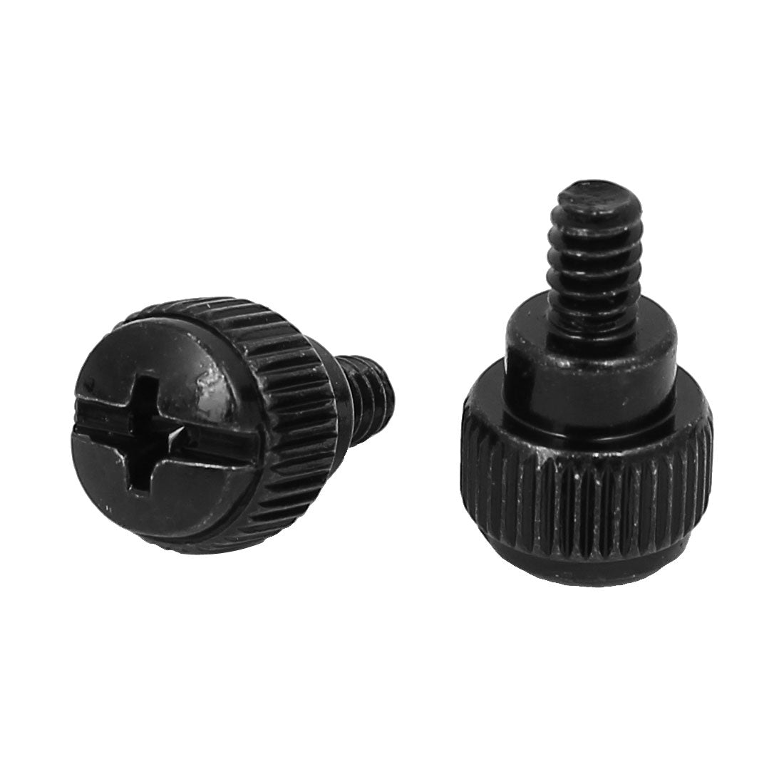 uxcell Uxcell Computer PC Case Black Zinc Plated Knurled Phillips Head Thumb Screw 6#-32 40pcs