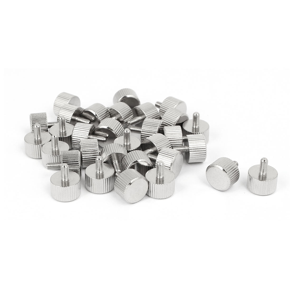 uxcell Uxcell 30pcs M3 x 6mm Nickel Platte Kopf gerändelt Daumenschraube für Computer PC Deckel