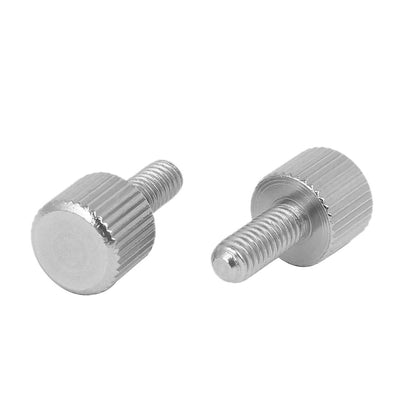 Harfington Uxcell Computer PC Case Stainless Steel Flat Head Knurled Thumb Screw M4 x 10mm 20pcs