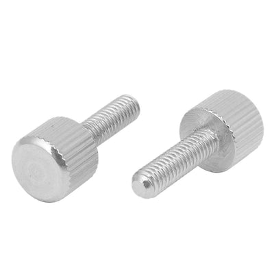 Harfington Uxcell Computer PC Case Stainless Steel Flat Head Knurled Thumb Screw M4 x 14mm 10pcs