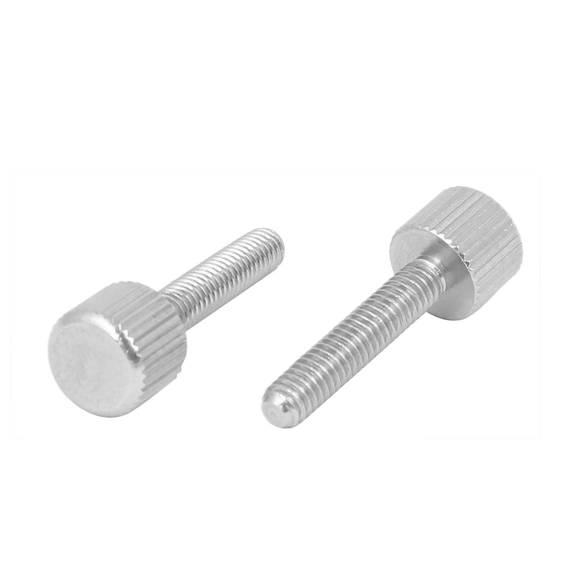 uxcell Uxcell Computer PC Case Stainless Steel Flat Head Knurled Thumb Screw M4 x 20mm 5pcs