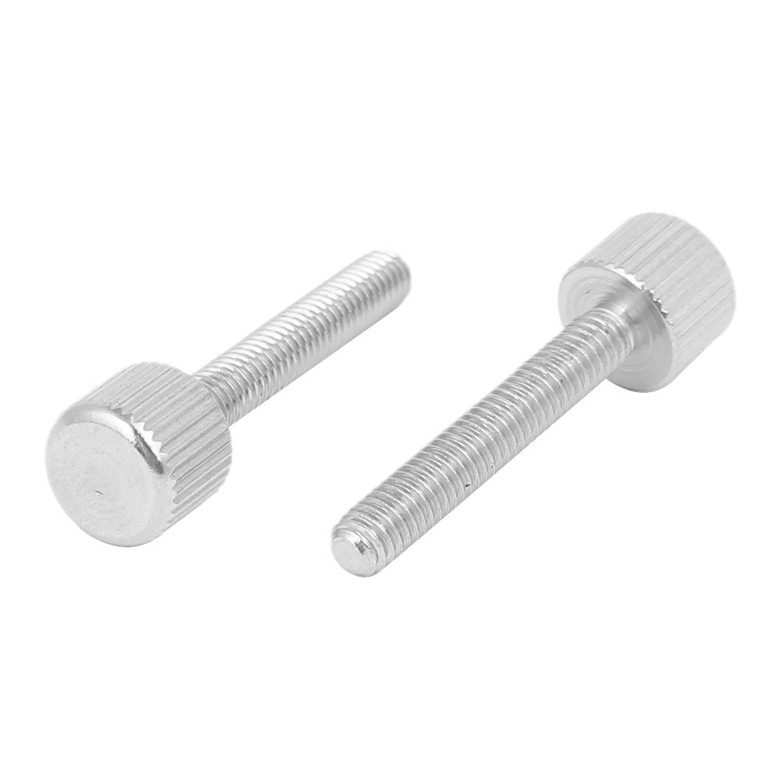 uxcell Uxcell Computer PC Case Stainless Steel Flat Head Knurled Thumb Screw M4 x 25mm 8pcs